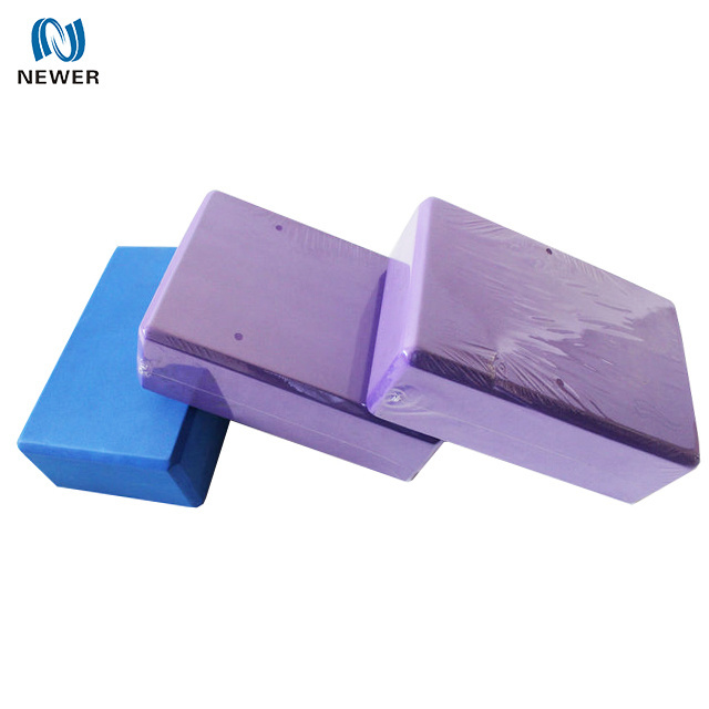 Supportive high density eco custom logo anti-slip pilates lightweight yoga block foam set yoga brick eva yoga block with logo