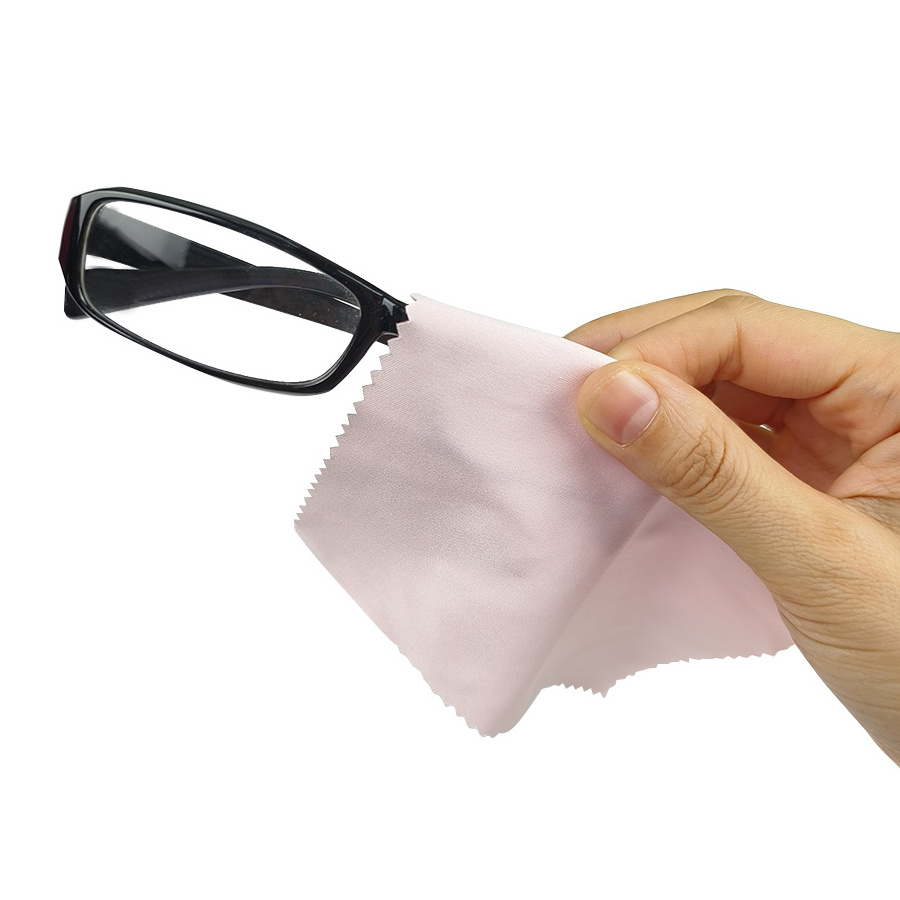 Custom Embossing Logo Round Edge Eyeglasses Eye Glasses Cleaning Cloth Embossed Microfiber Sunglass Cleaning Cloth