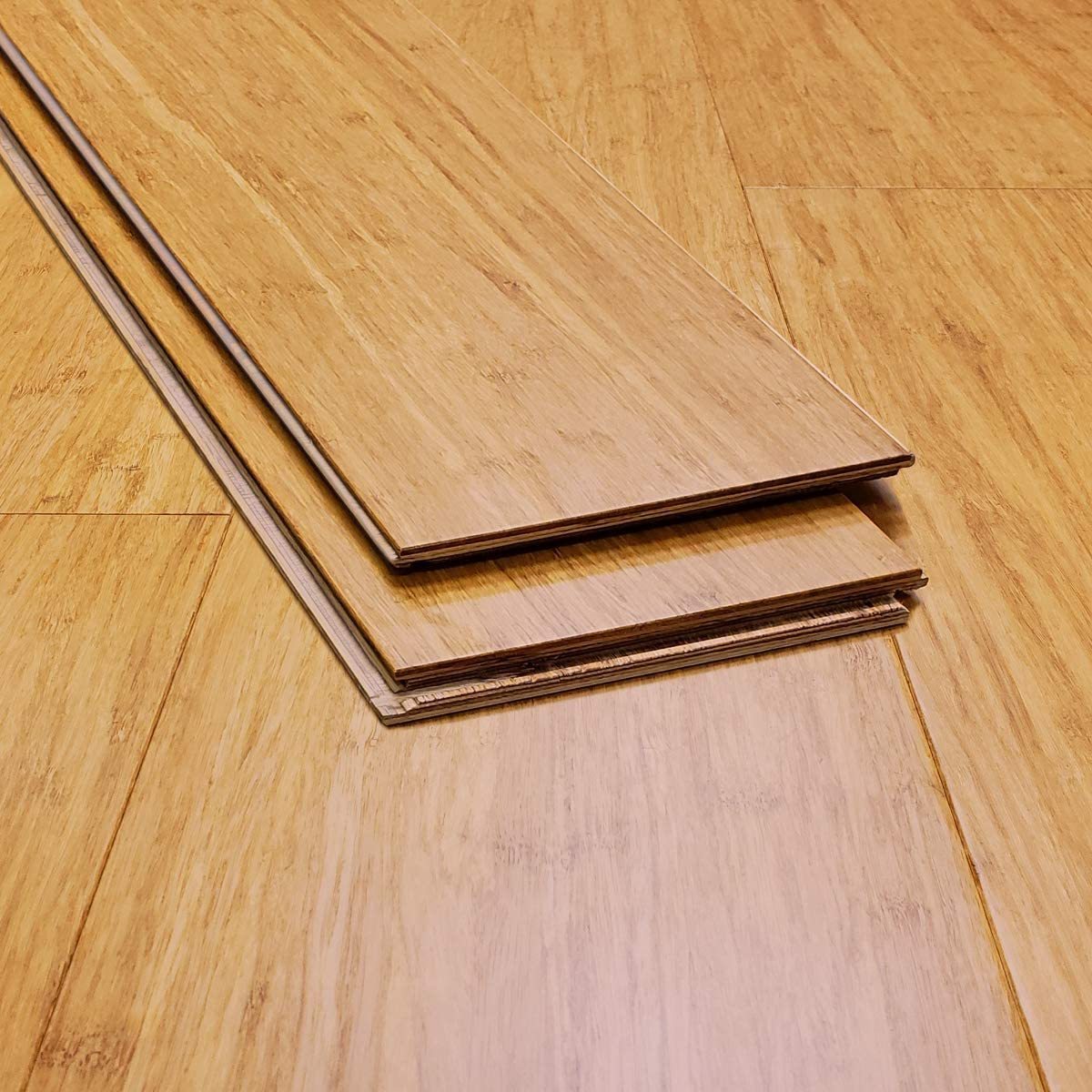 Strand Woven Eco Forest Bamboo Flooring For Indoor Floor Tiger Surface Natural Bamboo Grain Click Look Hardwood Flooring