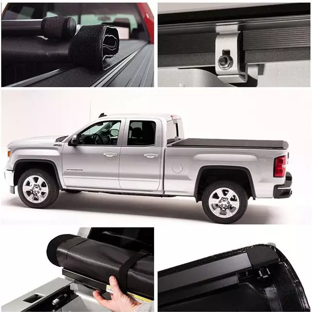 Popular Off-road Parts Aluminum Roll Up Bed Cover Replacement Black Lock 5ft 6ft Tonneau Cover For Tacoma 2005-2018