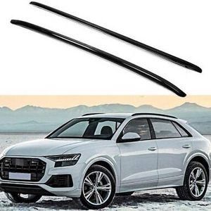 2Pcs Fit for Audi Q8 2019 2020 2021 Aluminum Roof Rail Rack Side Rail Bar Holder Car Top Luggage Rack