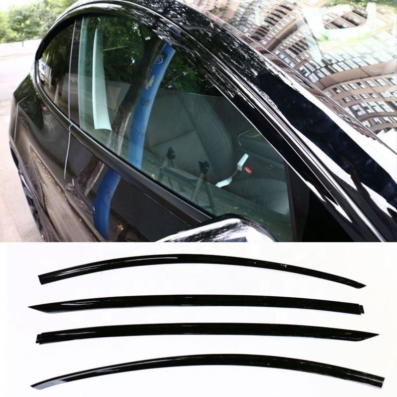 Auto Door Visor Sun Rain Guard Weather Shield for Tesla Model Y 2019-2022