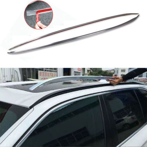 2Pcs Aluminum Roof Rail Rack Side Rail Bar Cover Fits for BMW X1 F48 2016-2022