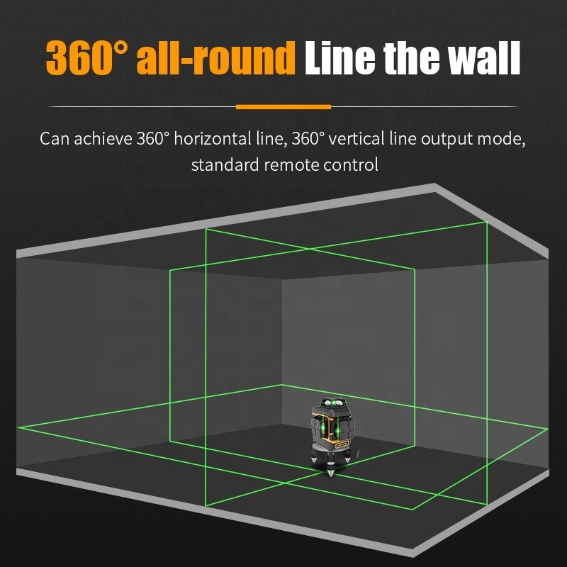 new laser level green beam laser cross 12 line self leveling 3d auto rotary construction laser level 360 degree