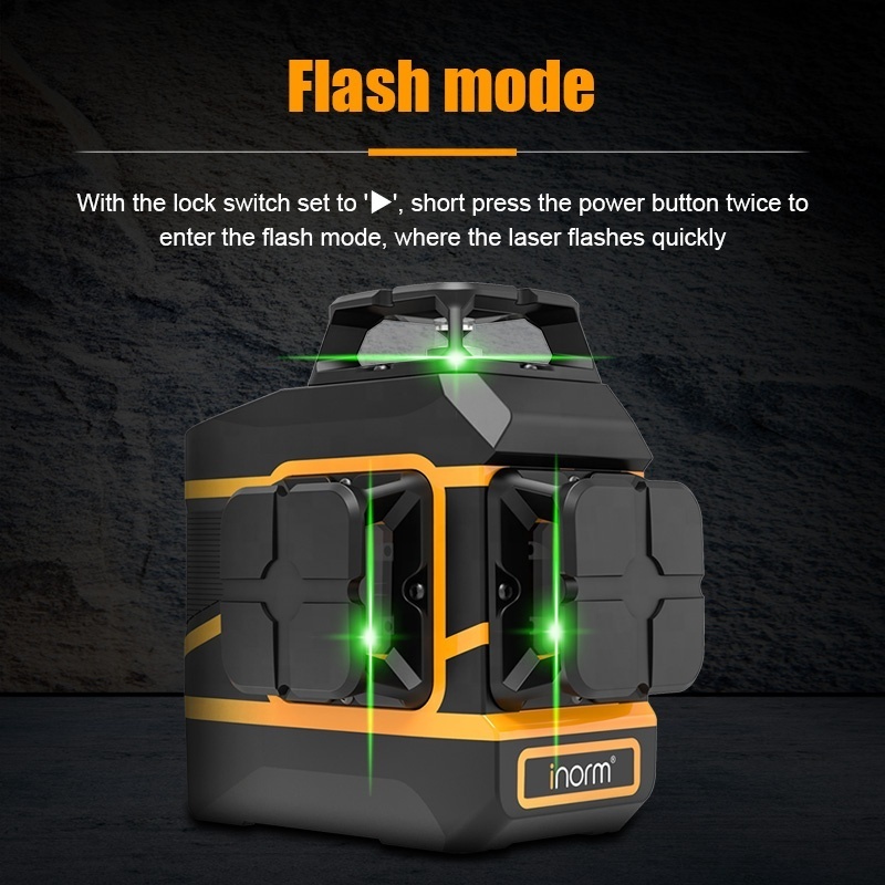 new laser level green beam laser cross 12 line self leveling 3d auto rotary construction laser level 360 degree