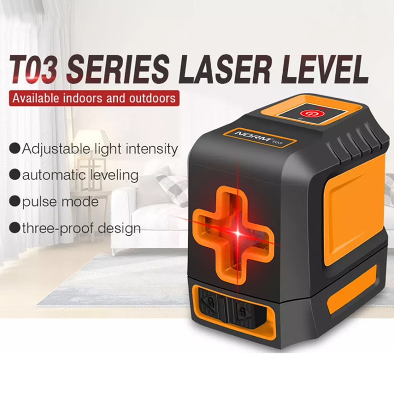 mini 2 lines cross laser level for home building self-leveling rotary laser level