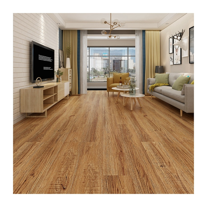 Floor Supplier Easy Install UV Coating Embossed Wood Vinyl Oak Pattern Luxury Tile Dry Back Flooring Indoor Glue Down PVC CN;JIA