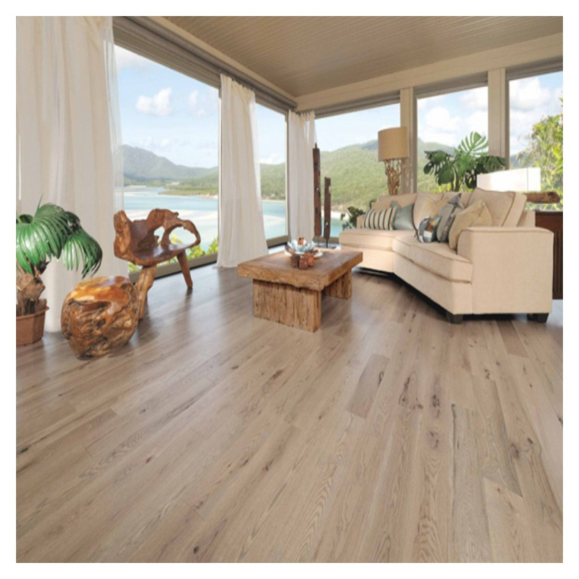 Floor Supplier Easy Install UV Coating Embossed Wood Vinyl Oak Pattern Luxury Tile Dry Back Flooring Indoor Glue Down PVC CN;JIA