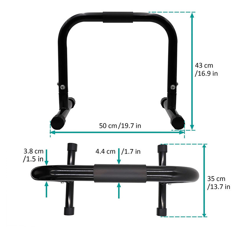 Fitness Medium Parallette Bars for Calisthenics, Cross-fit & Gymnastics, Handstand Bars with Extra Wide Handle