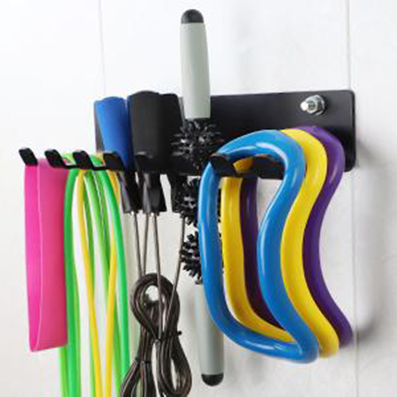 Gym Rack Organizer, Resistance Band Storage  Hooks for  Barbells, Row Handles, Bats or Tools