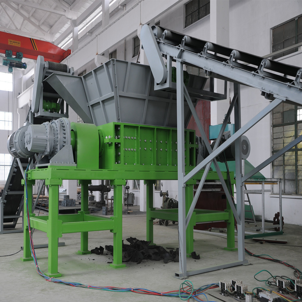 tyre recycling production line tire recycling plant Hydraulic Waste OTR  Whlole Tyres Cutter For Sale