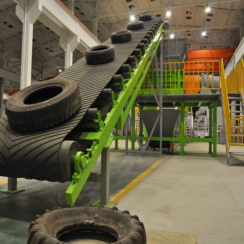 tire recycle machine line to rubber to tire powder used tyre recycling machine