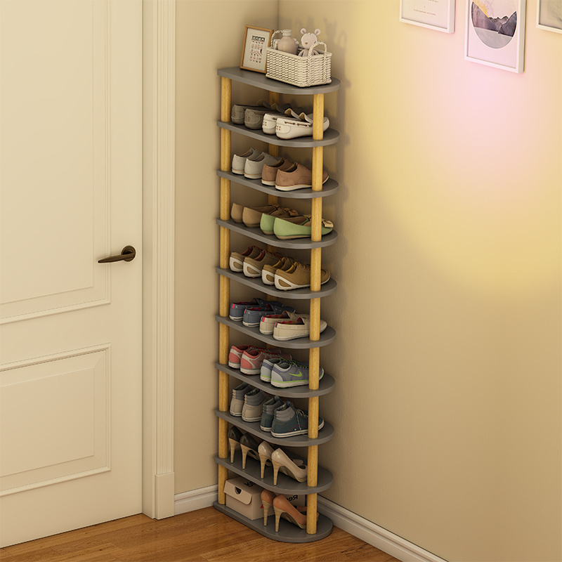 Shoe rack simple door household multi-layer storage rack save space small narrow shoe rack indoor beautiful corner shoe cabinet