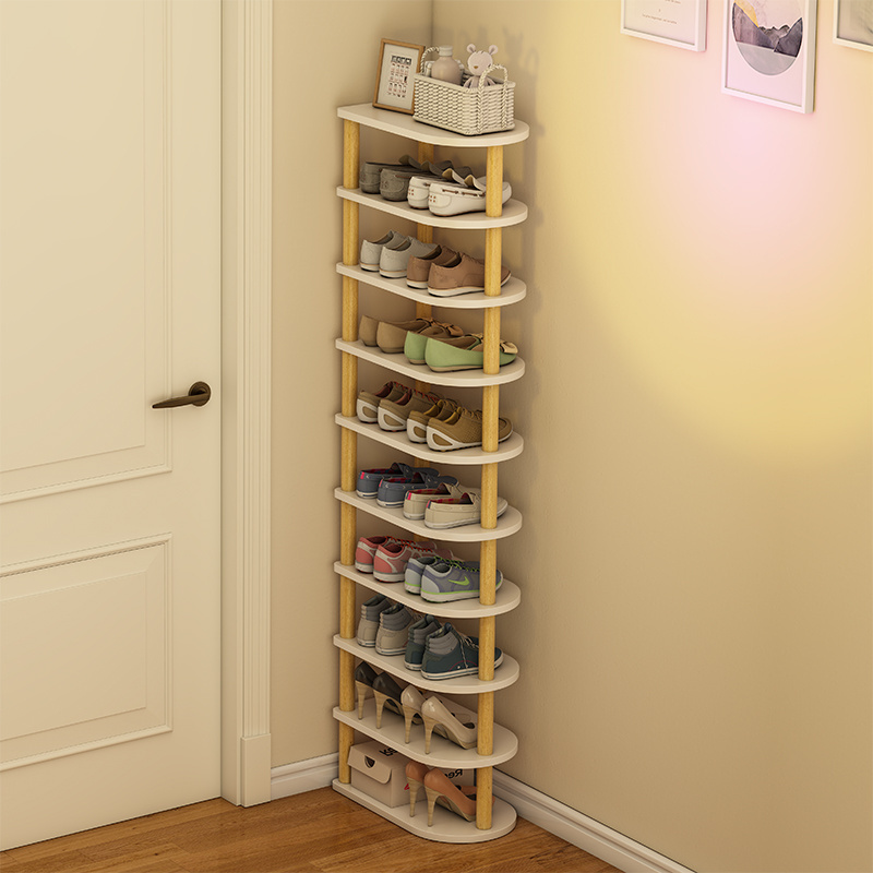 Shoe rack simple door household multi-layer storage rack save space small narrow shoe rack indoor beautiful corner shoe cabinet