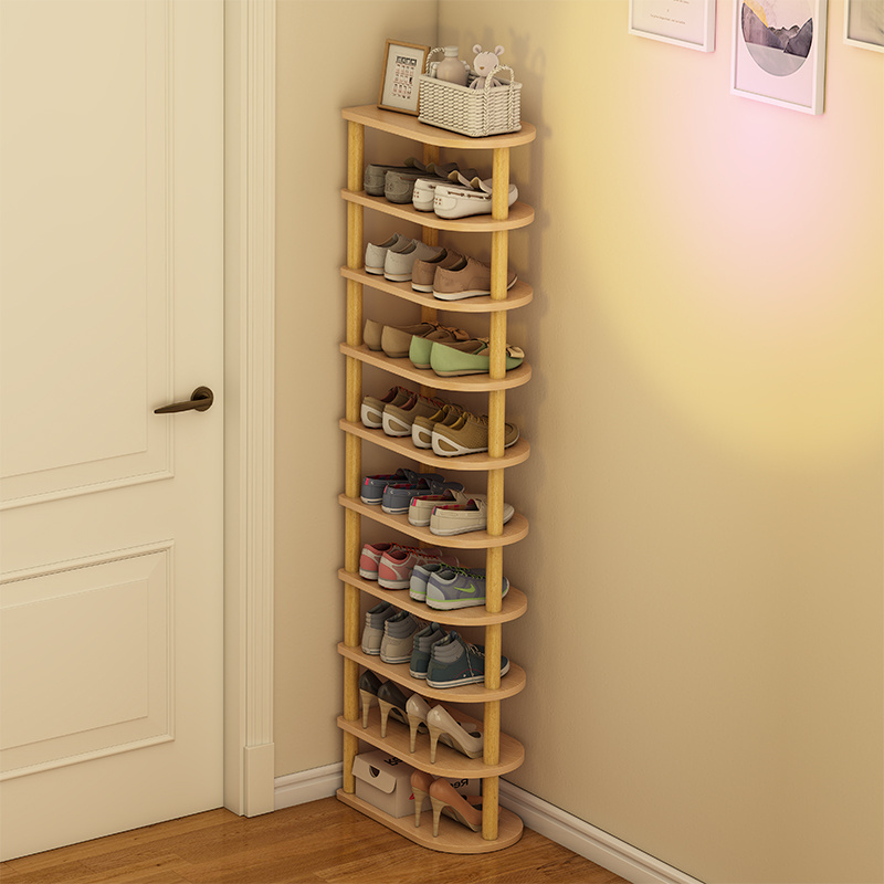 Shoe rack simple door household multi-layer storage rack save space small narrow shoe rack indoor beautiful corner shoe cabinet