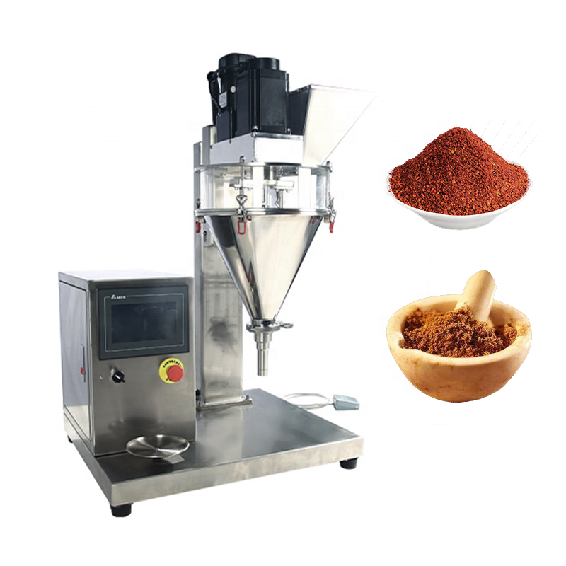 semi automatic dry powder filling machine bottle bag milk cosmetic chemical powder weighing dosing auger powder filling machine