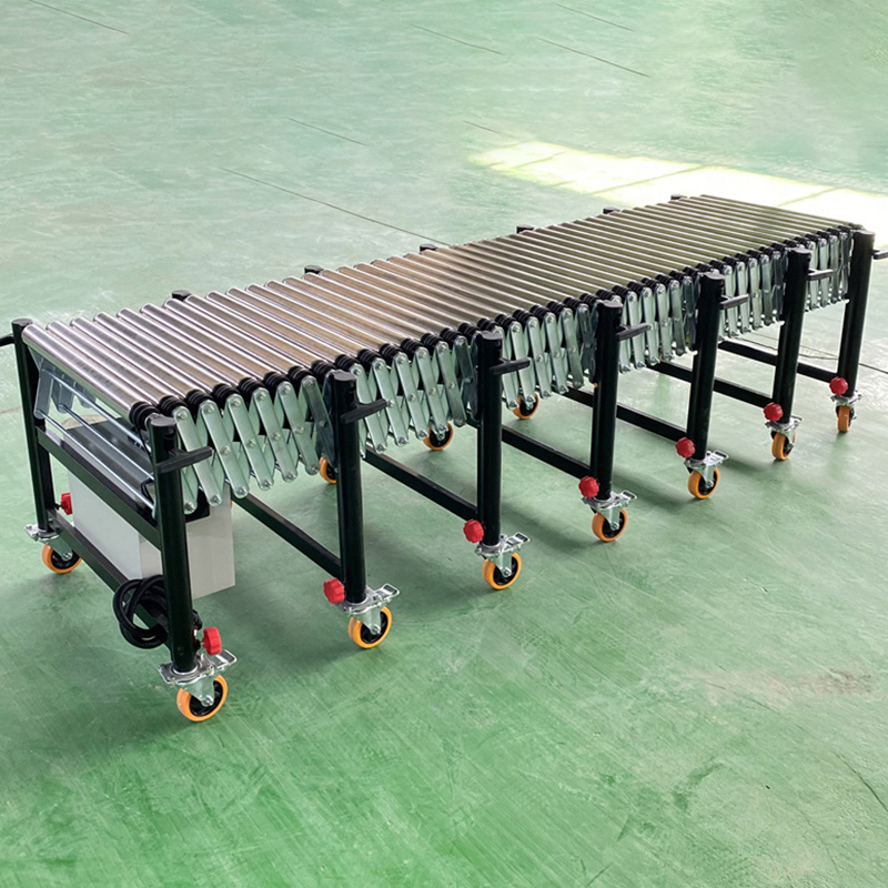 Gravity Plastic Wheels flexible Manual Telescopic Conveyor flexible roller conveyor for assembly line