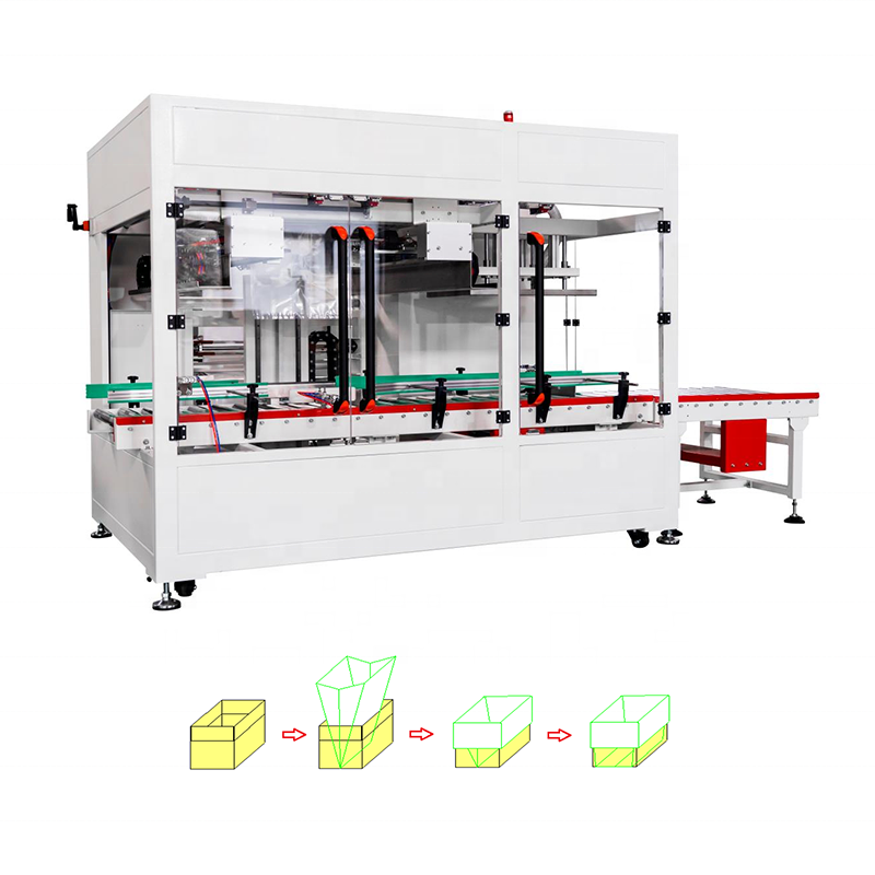 Automatic Carton Box Inserting Machine PE Bag Barrel Inserter Liner Poly Bag Insert Machine