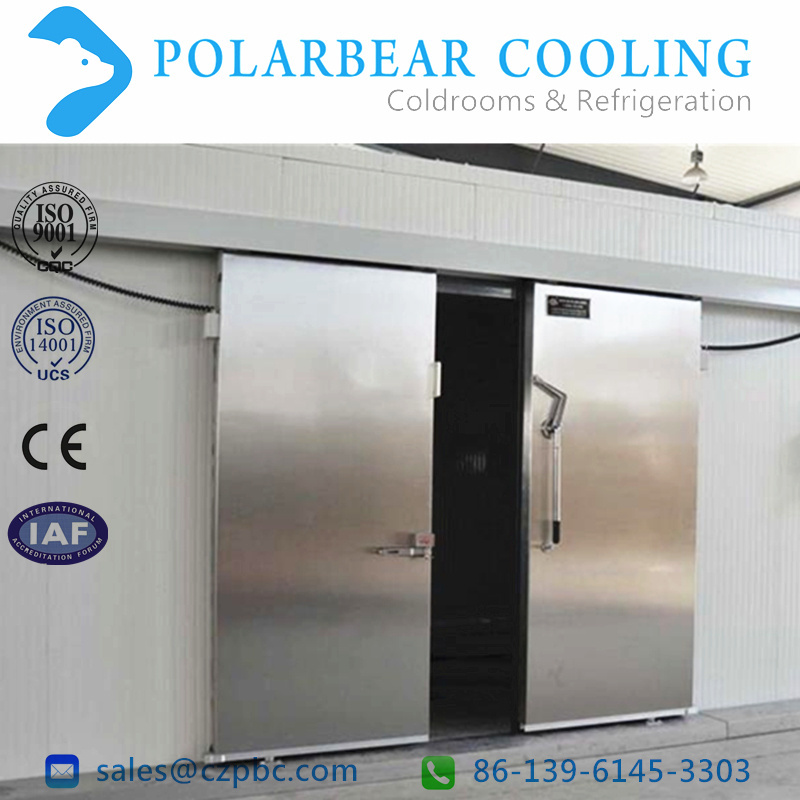 Insulated Cold Room /Storage Automatic Sliding Door Sensor For Vegetable And Flower Deposit