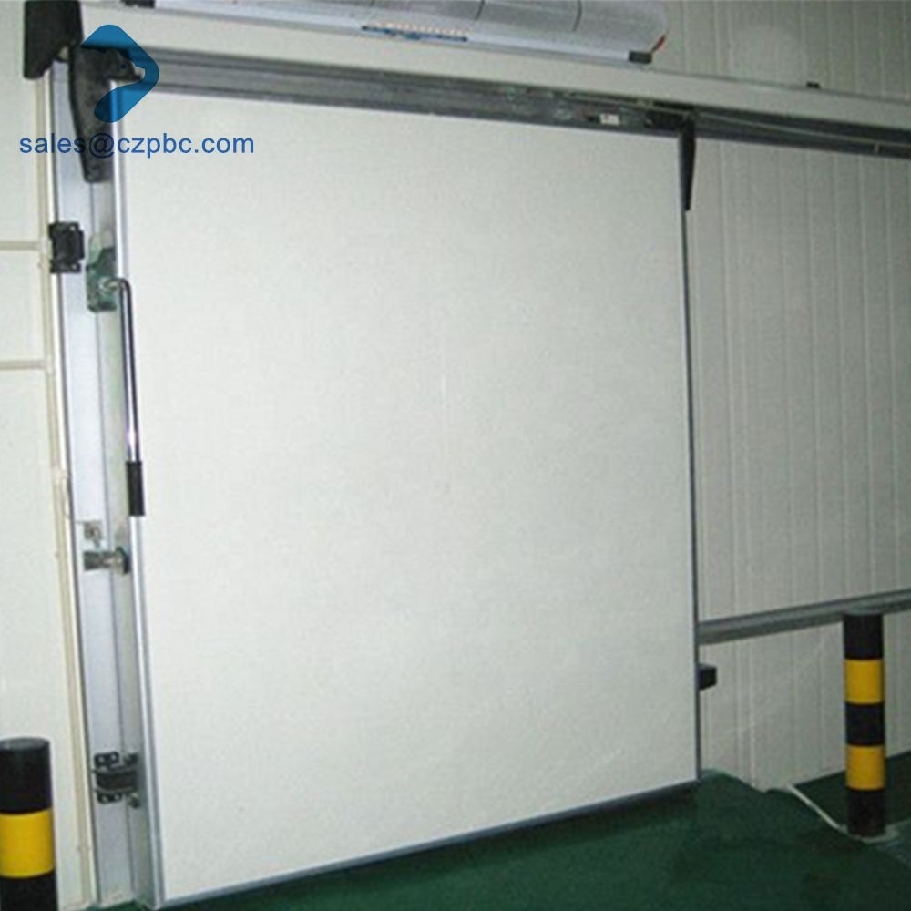 Warehouse Food Cold Storage Manual Sliding Door With Stainless Steel Locks And Handles