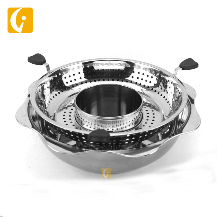 Hot sale hotel restaurant equipment stainless steel rotating lifting sun hot pot