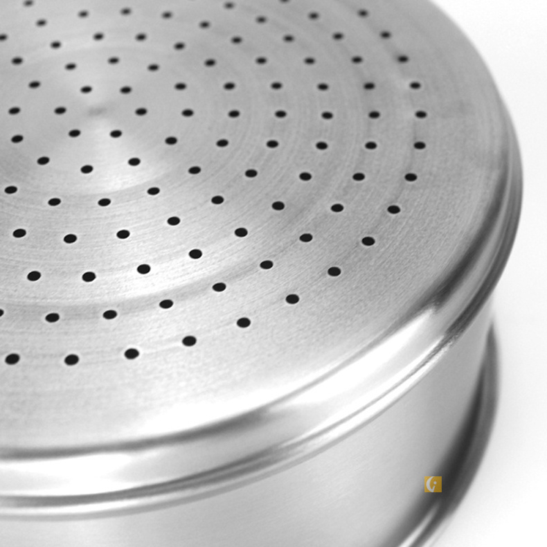 Round 304 stainless steel food steaming cage small hole steamer basket