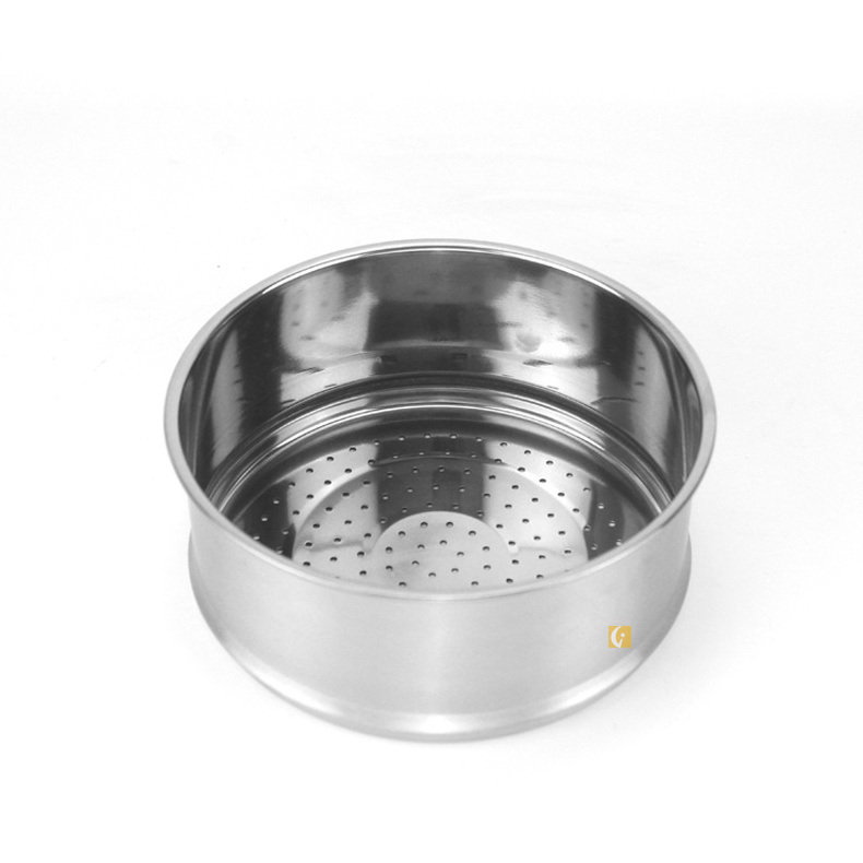 Round 304 stainless steel food steaming cage small hole steamer basket