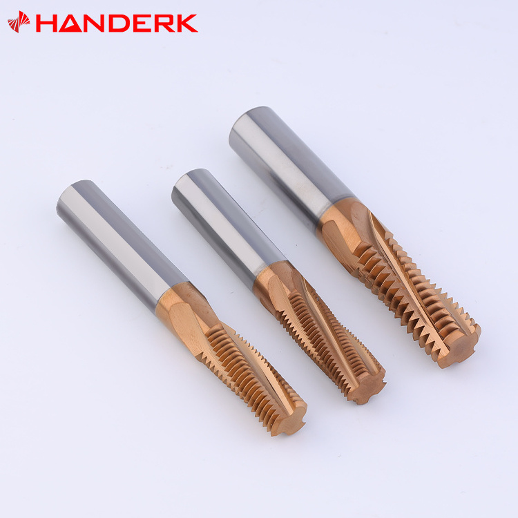 HANDERK Milling Tools Manufacturer Solid Carbide Thread Mills 55Hrc High Feed Milling Cutter for CNC