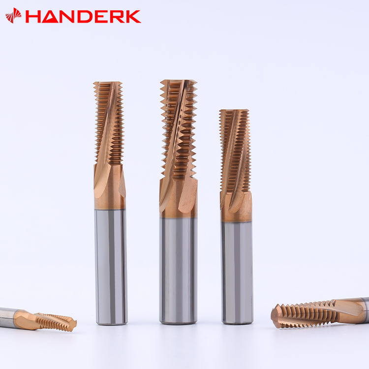 HANDERK Milling Tools Manufacturer Solid Carbide Thread Mills 55Hrc High Feed Milling Cutter for CNC