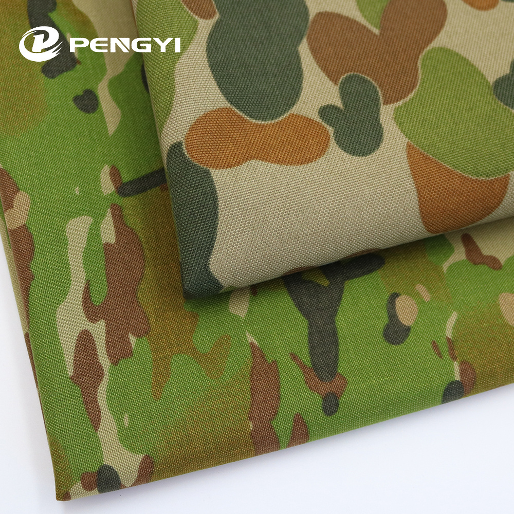 1000D Polyester oxford with PU waterproof fabric camouflage 1000d fire resistant forest woodland cordura fabric