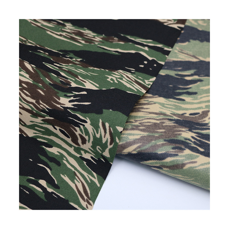 Desert Tiger Stripe Nylon Cotton Fabric Ripstop Camouflage Fabric For Uniform