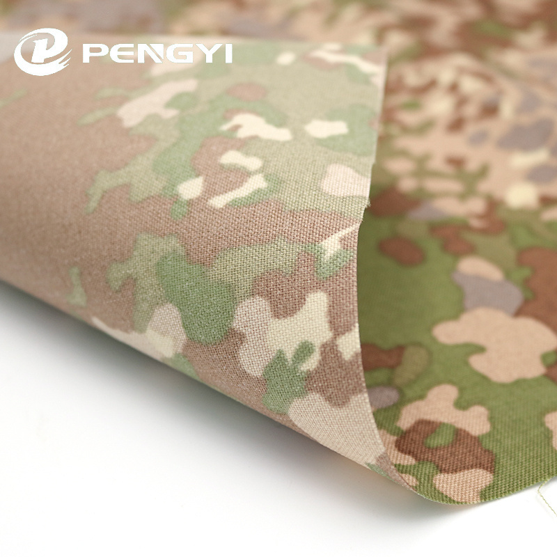 Hot Selling desert ripstop 50% nylon camouflage 50% cotton fabric printed flecktarn