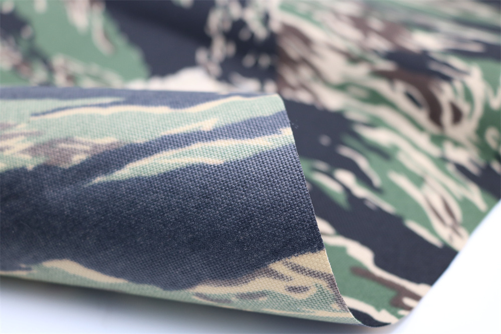 Desert Tiger Stripe Nylon Cotton Fabric Ripstop Camouflage Fabric For Uniform