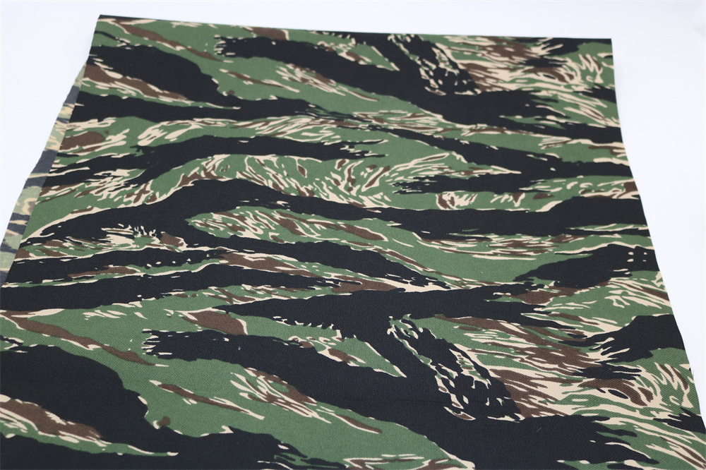 Desert Tiger Stripe Nylon Cotton Fabric Ripstop Camouflage Fabric For Uniform