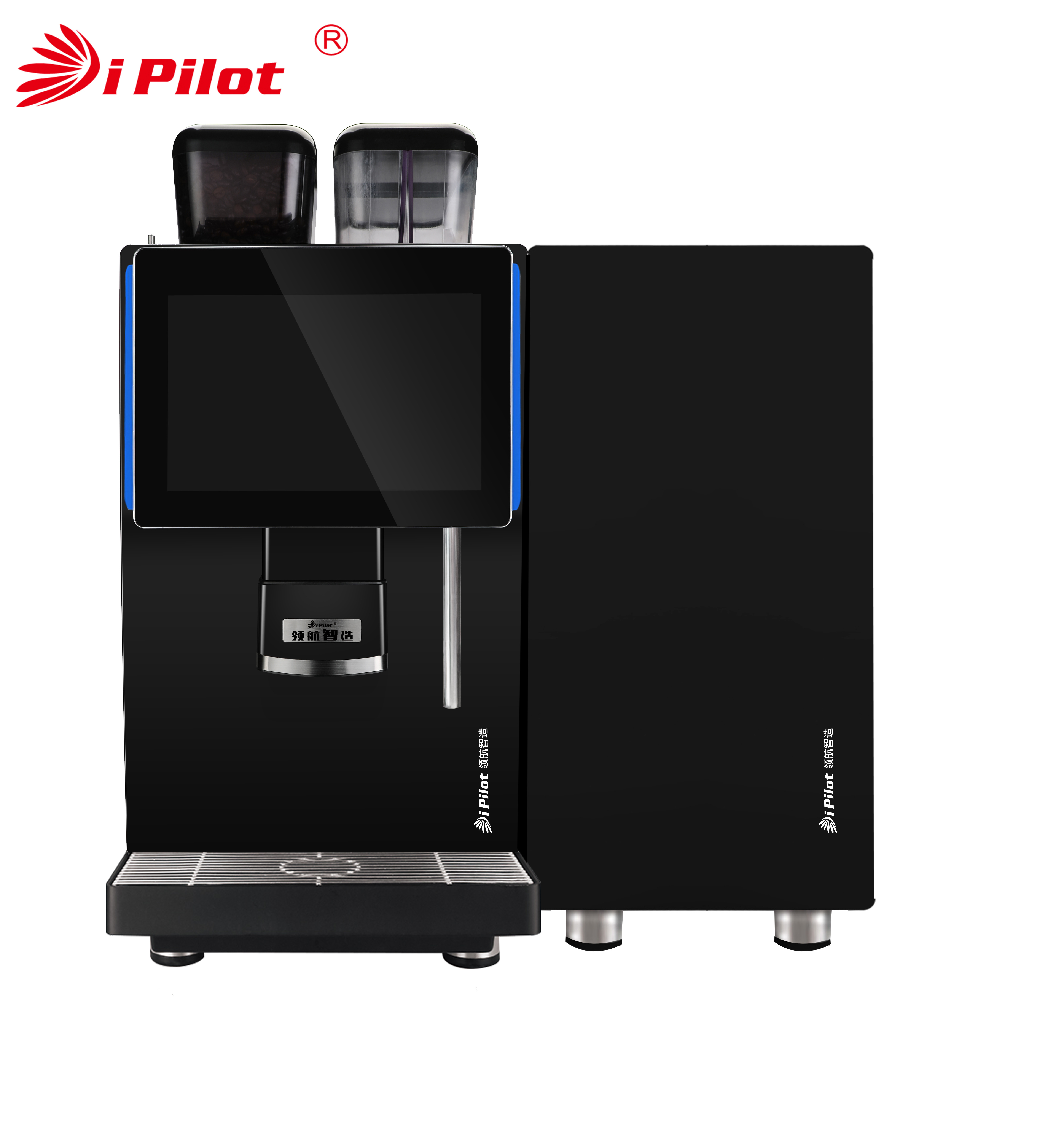 Pilot With 24g Brewer Capacity Expresso Coffee Machine Big Touch Screen Fully Automatic Coffee Machine With Fresh Milk