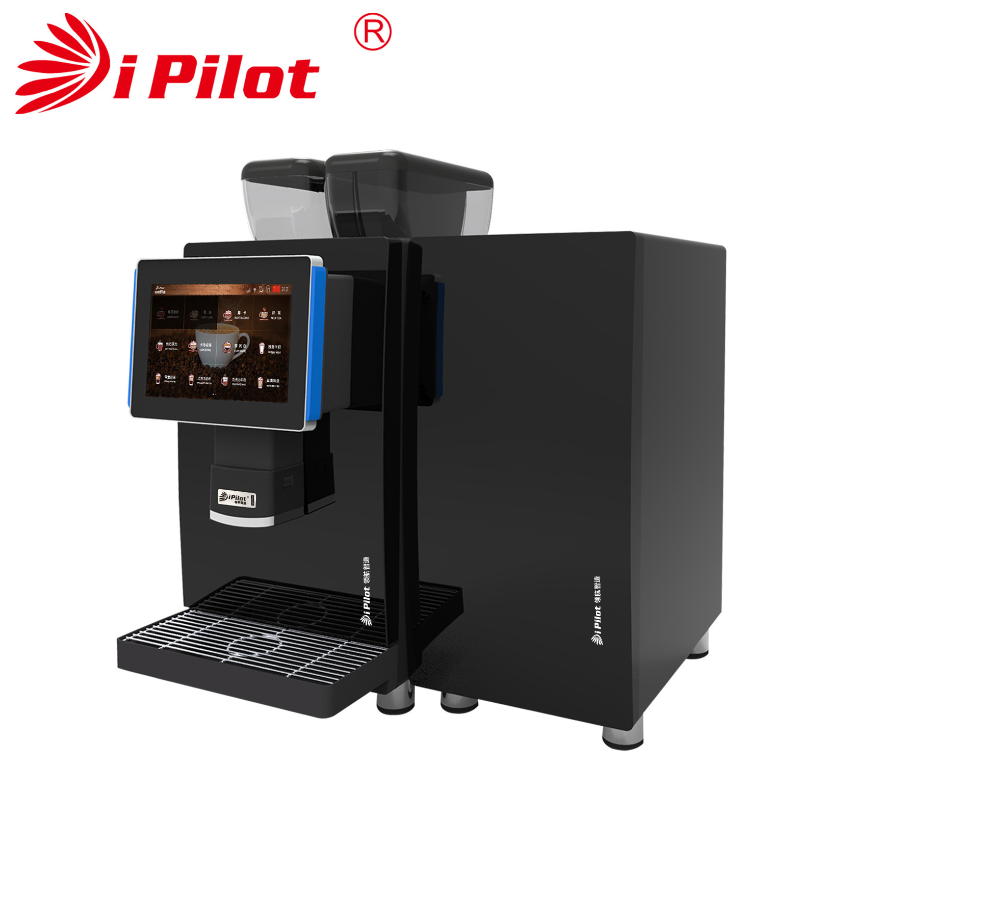 Pilot With 24g Brewer Capacity Expresso Coffee Machine Big Touch Screen Fully Automatic Coffee Machine With Fresh Milk