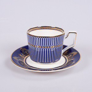 PITO European Luxury Bone China Tea Cup Coffee Teacup Ceramic Espresso Coffee Cup and Saucer