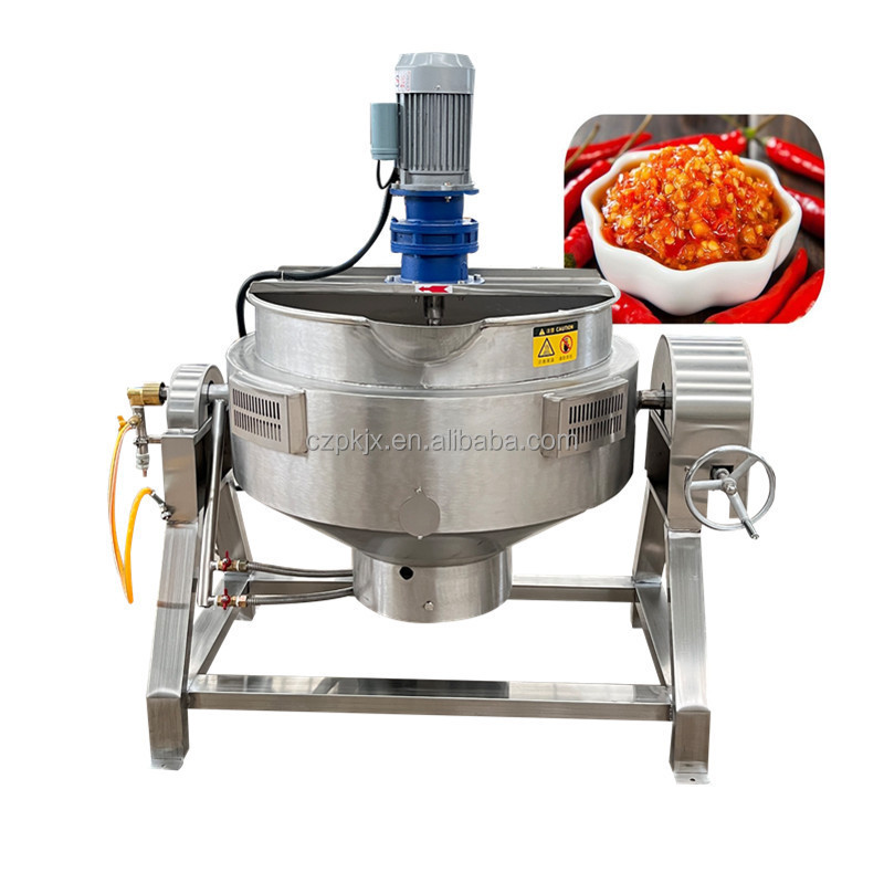 Gas Cooking Jacketed Kettle Industrial Automatic Gas Cooking Mixer Machine Electric Jacketed Kettle With Mixer