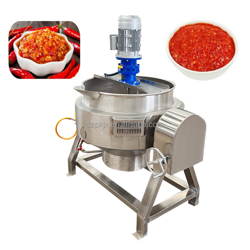 Gas Cooking Jacketed Kettle Industrial Automatic Gas Cooking Mixer Machine Electric Jacketed Kettle With Mixer