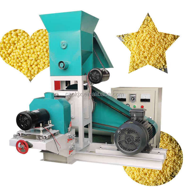 Electrical flour puffed food machine corn flakes processing machine/corn snack making machine/corn puff snack extruder