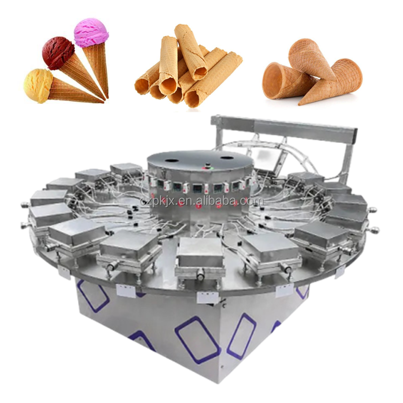 Automatic continuous Waffles ice cream cone /waffle machine Netherlands Stroopwafel making machine