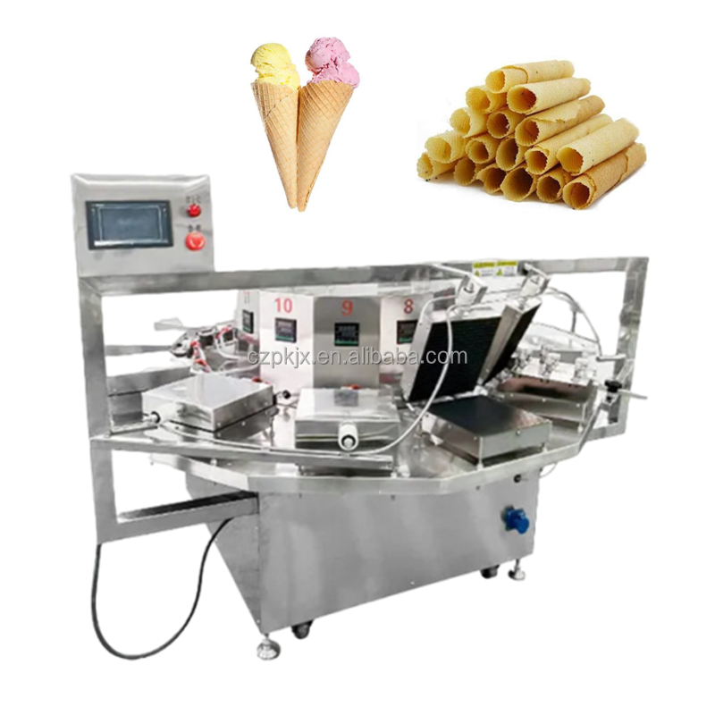 Automatic continuous Waffles ice cream cone /waffle machine Netherlands Stroopwafel making machine