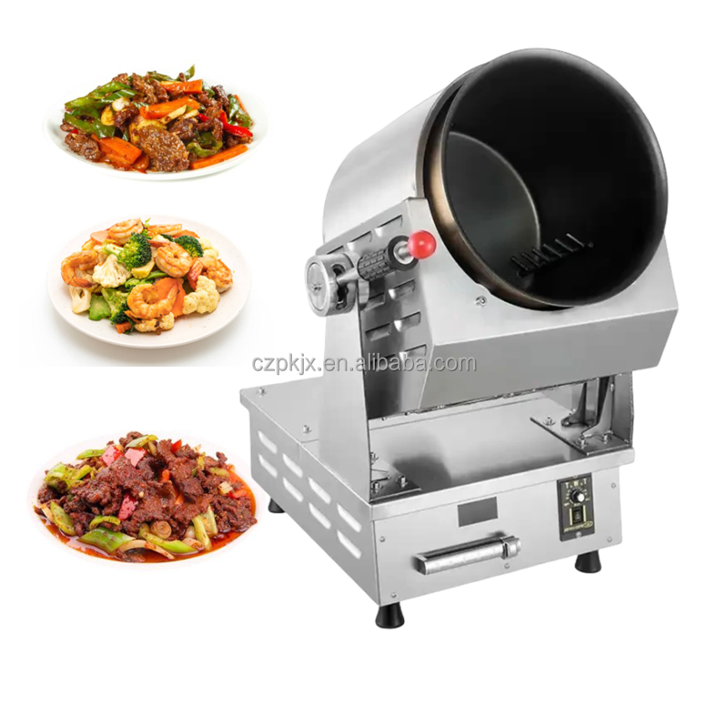 Good Selling Energy Saving Big Capacity Automatic Intelligent Stir Fry Drum Cooking Mixer Machine With Non Stick