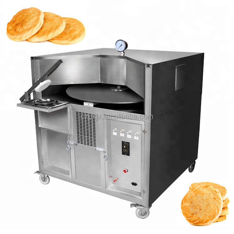 Natural Gas LPG Rotary Flat Naan Arabic Pita Bread Tandoor Baking Oven