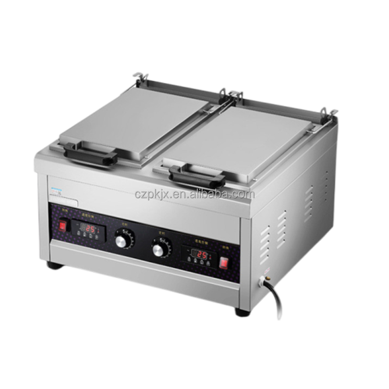 Commercial single pot electric fried gyoza cooker dumpling grill equipment fried dumpling machine