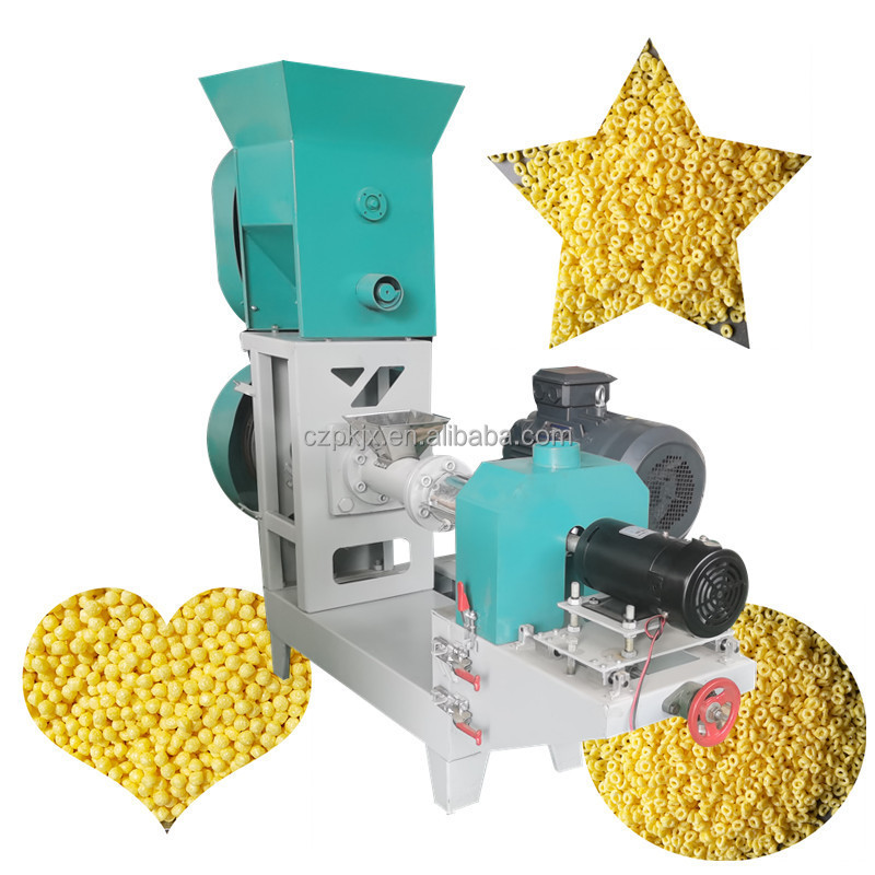 Electrical flour puffed food machine corn flakes processing machine/corn snack making machine/corn puff snack extruder