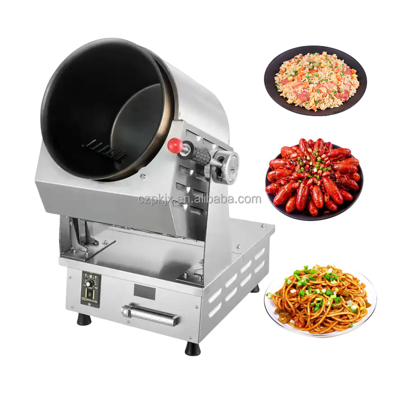 Good Selling Energy Saving Big Capacity Automatic Intelligent Stir Fry Drum Cooking Mixer Machine With Non Stick