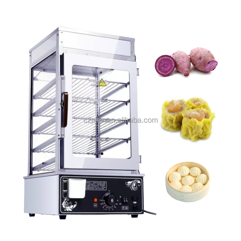 Commercial Steamed Bun Steamer Machine Steaming Bao Steamer Machine Corn Warmer Machine