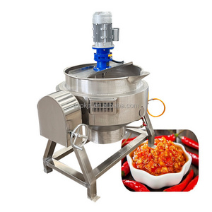 Gas Cooking Jacketed Kettle Industrial Automatic Gas Cooking Mixer Machine Electric Jacketed Kettle With Mixer