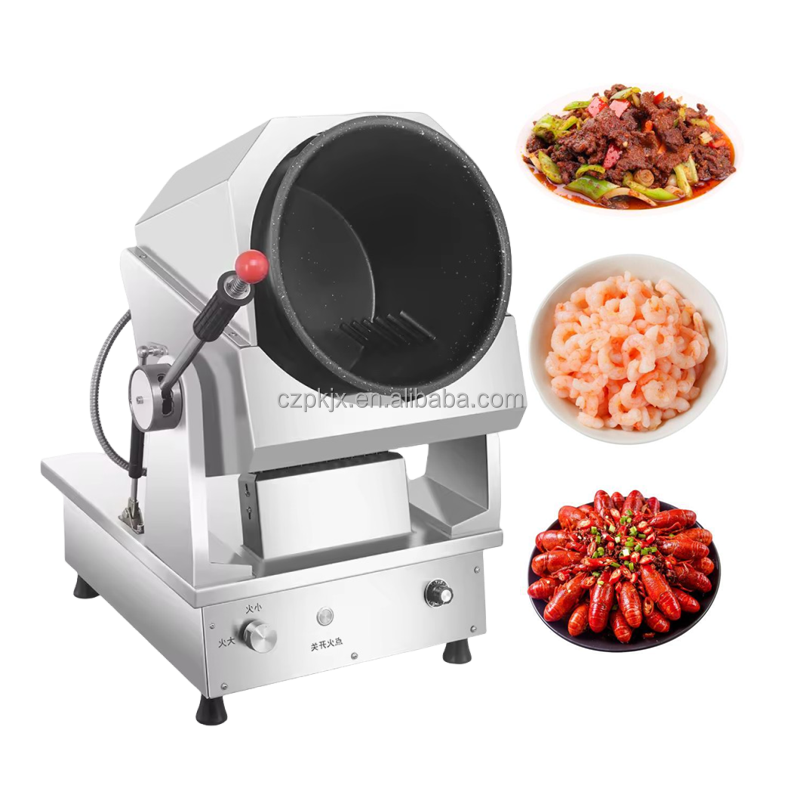 Good Selling Energy Saving Big Capacity Automatic Intelligent Stir Fry Drum Cooking Mixer Machine With Non Stick